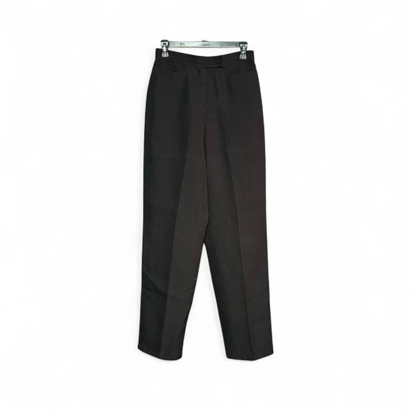 Vintage Pants - Vintage 90s Black Trousers Women's Size 8 Larry Levine Sport High Rise‎ Pleated